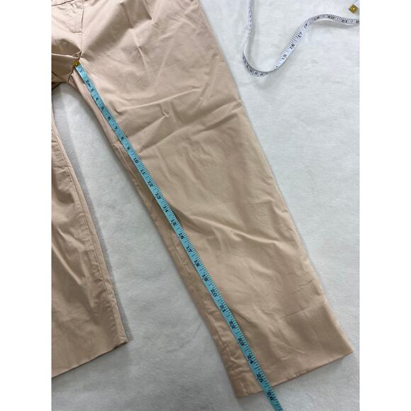 Kate Spade NY Tan Cotton Wide Leg Crop Pant Trousers 2 Capsule Old Money - Picture 7 of 7